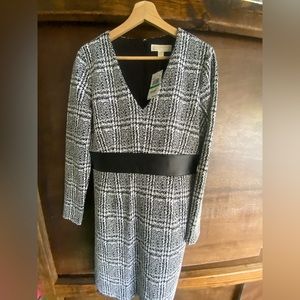 Michael Kors, black and white, above knee length, cocktail dress.